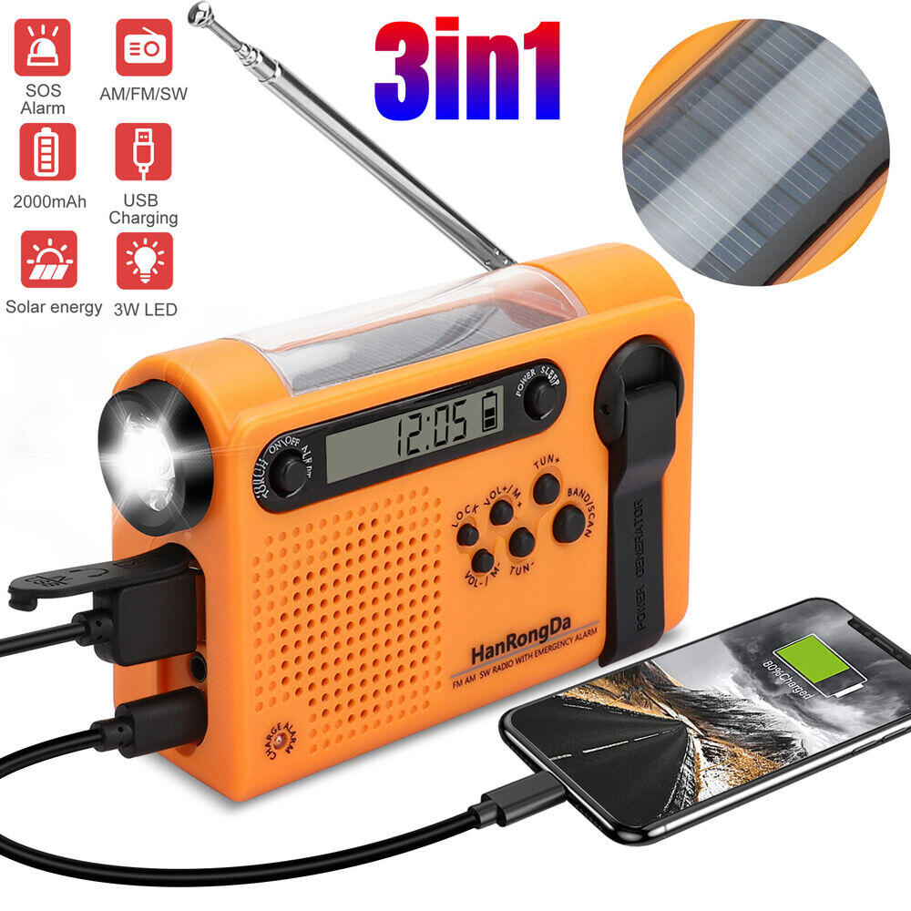 Usb Charger Dynamo - Radio di emergenza meteorologica AM/FM/SW Radio